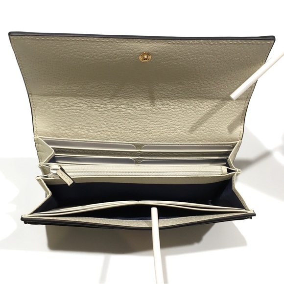 GUCCI GG SUPREME WEB SNAP FLAP OPHIDIA WALET -BEIGE LEATHER / CANVAS -NEW - Picture 6 of 10